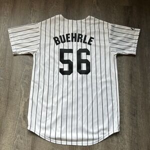 VINTAGE MAJESTIC CHICAGO WHITE SOX #56 MARK BUEHRLE BASEBALL JERSEY IN SIZE L